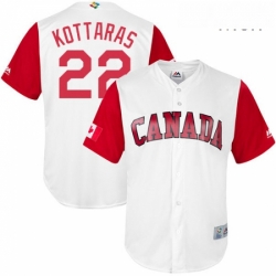 Mens Canada Baseball Majestic 22 George Kottaras White 2017 World Baseball Classic Replica Team Jersey