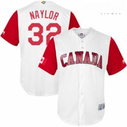 Mens Canada Baseball Majestic 32 Josh Naylor White 2017 World Baseball Classic Replica Team Jersey