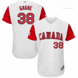Mens Canada Baseball Majestic 38 Eric Gagne White 2017 World Baseball Classic Authentic Team Jersey