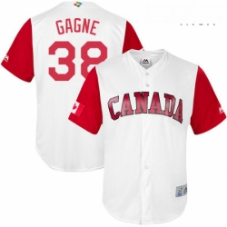 Mens Canada Baseball Majestic 38 Eric Gagne White 2017 World Baseball Classic Replica Team Jersey