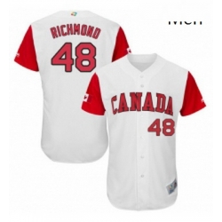 Mens Canada Baseball Majestic 48 Scott Richmond White 2017 World Baseball Classic Authentic Team Jersey