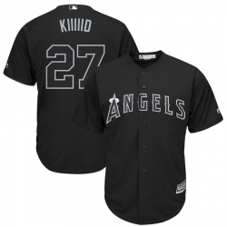 Angels 27 Mike Trout Kiiiid Black 2019 Players Weekend Player Jersey