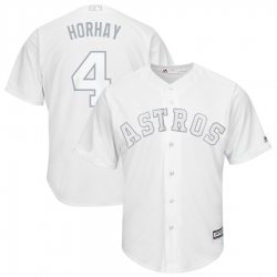 Astros 4 George Springer Horhay White 2019 Players Weekend Player Jersey