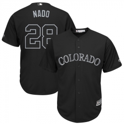 Rockies 28 Nolan Arenado Nado Black 2019 Players Weekend Player Jersey