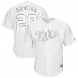 Twins 23 Nelson Cruz Boomstick White 2019 Players Weekend Player Jersey