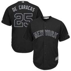 Yankees 25 Gleyber Torres De Caracas Black 2019 Players Weekend Player Jersey