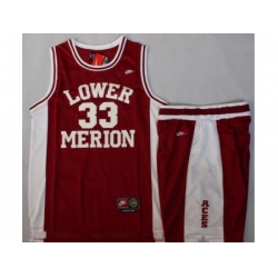 Lower Merion 33 Kobe Bryant Red Basketball Jerseys Shorts Suits