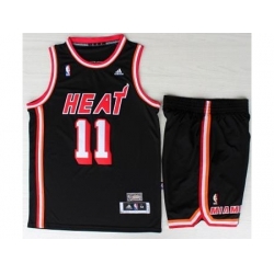 Miami Heat 1 Chris Bosh Black Hardwood Classics Revolution 30 NBA Jerseys Short Suit