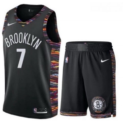 Nets 7 Kevin Durant Black City Edition Nike Swingman Jersey 28With Shorts