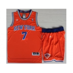 New York Knicks 7 Carmelo Anthony Orange Revolution 30 Swingman NBA Jerseys Shorts Suits