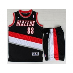 Portland Trail Blazers 33 Scottie Pippen Black Revolution 30 Swingman NBA Jersey Short Suits