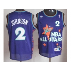NBA 95 All Star #2 Johnson Purple Jerseys