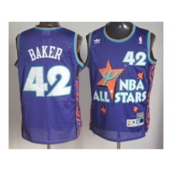 NBA 95 All Star #42 Baker Purple Jerseys