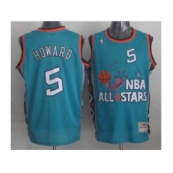 NBA 96 All Star #5 Howard Blue Jerseys