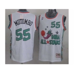 NBA 96 All Star #55 Mutombo White Jerseys