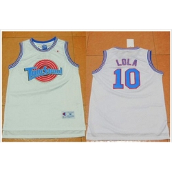 Space Jam Tune Squad #10 Lola Bunny White Movie Stitched Basketball Jersey