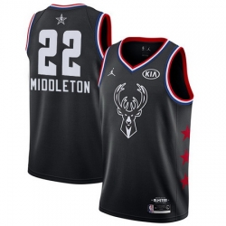 Bucks 22 Khris Middleton Black Youth Basketball Jordan Swingman 2019 AllStar Game Jersey