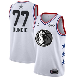 Mavericks 77 Luka Doncic White Basketball Jordan Swingman 2019 All Star Game Jersey