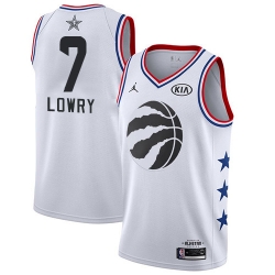 Raptors #7 Kyle Lowry White Basketball Jordan Swingman 2019 All Star Game Jersey
