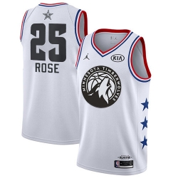 Timberwolves 25 Derrick Rose White Basketball Jordan Swingman 2019 All Star Game Jersey
