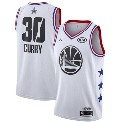 Warriors #30 Stephen Curry White Basketball Jordan Swingman 2019 All Star Game Jersey