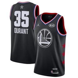 Warriors #35 Kevin Durant Black Basketball Jordan Swingman 2019 All Star Game Jersey