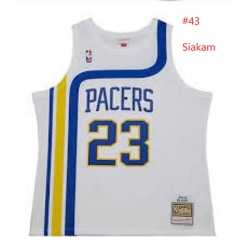 Men Pacers #43 siakam White Stitched Throwback Jersey