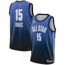 Men's Nike Nikola Jokic Navy 2022 NBA All Star #15 Swingman Stitched Jersey