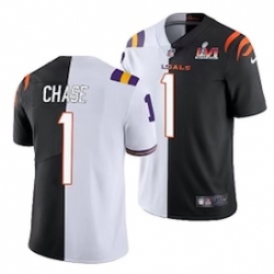 Tigers Bengals Split jersey Customized White Black
