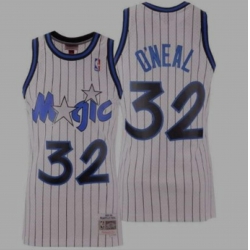 Magic O'Neal White strips Jersey
