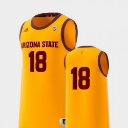 Men Arizona State Sun Devils Gold Basketball Swingman Adidas Replica Jersey