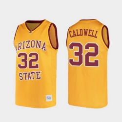 Men Arizona State Sun Devils Joe Caldwell Alumni Gold College Basketball Jersey