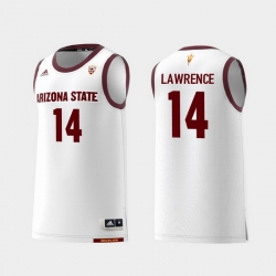 Men Arizona State Sun Devils Kimani Lawrence White Replica College Basketball Jersey