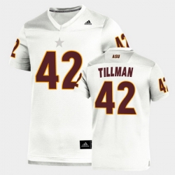 Men Arizona State Sun Devils Pat Tillman Replica White Football Jersey