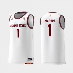 Men Arizona State Sun Devils Remy Martin White Replica College Basketball Jersey