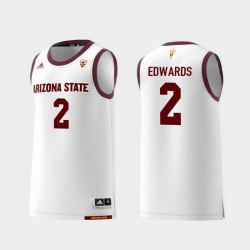 Men Arizona State Sun Devils Rob Edwards White Replica College Basketball Jersey