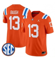 Men Florida Gators  13 Jadan Baugh Orange  1960s Throwback  F U S E  Vapor Limited Stitched Football Jersey