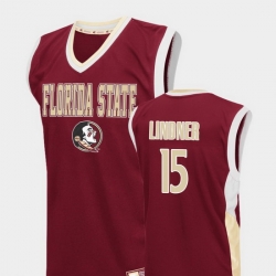Men Florida State Seminoles Justin Lindner Red Fadeaway College Basketball Jersey