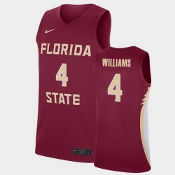 Men Florida State Seminoles Patrick Williams College Basketball Garnet 2020 Nba Draft Jersey