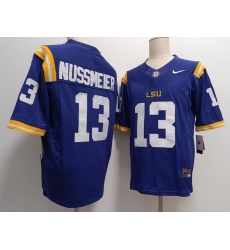 LSU Tigers#13 Garrett Nussmeier Purple  F U S E Jersey