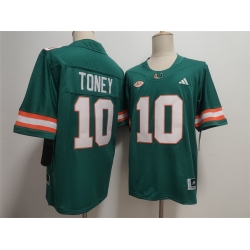 Men Miami Hurricanes 10 Malachi Toney White Stitched Football Jersey