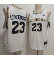 Men Michigan Wolverines ACTIVE PLAYER Custom White Stitched Basketball Jersey