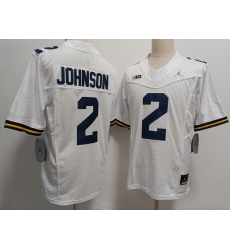 Michigan Wolverines  #2 Will Johnson White  F U S E Jersey