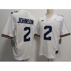 Michigan Wolverines  #2 Will Johnson White  F U S E Jersey