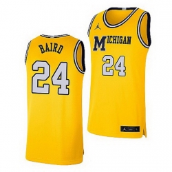 Michigan Wolverines C.J. Baird Maize Retro Limited Basketball Jersey