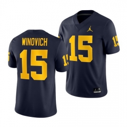 Michigan Wolverines Chase Winovich Navy Game Men'S Jersey