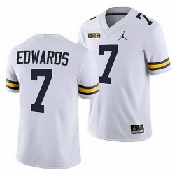 Michigan Wolverines Donovan Edwards White College Football Men Jersey