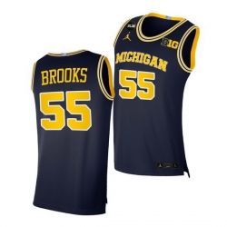Michigan Wolverines Eli Brooks 2021 Big Ten Regular Season Champions Blm Navy Jersey