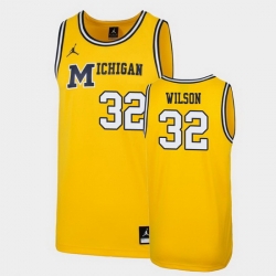 Michigan Wolverines Luke Wilson Maize Replica Men'S Jersey