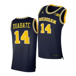 Michigan Wolverines Moussa Diabate Navy 2021 Class Jersey